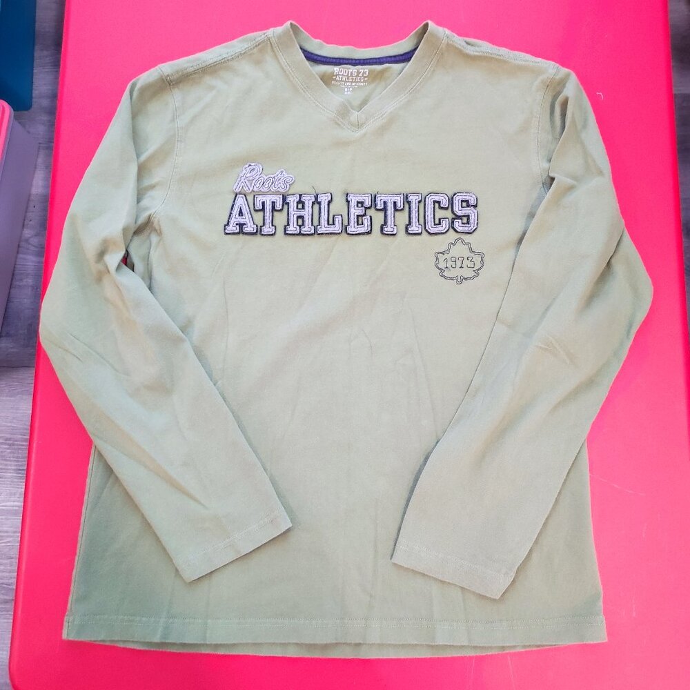 Roots Athletics Sweatshirt olive green men's size S